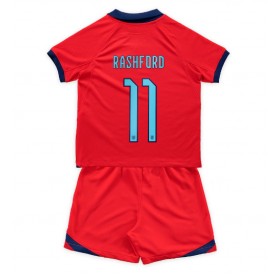 Baby Fußballbekleidung England Marcus Rashford #11 Auswärtstrikot WM 2022 Kurzarm (+ kurze hosen)